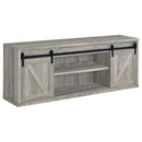 Brockton 71-inch 3-shelf Sliding Doors TV Console Grey Driftwood - Furniture Now (CA)