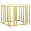 Adri Metal Frame End Table Matte Brass - Furniture Now (CA)