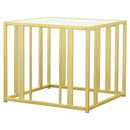 Adri Rectangular Glass Top End Table Clear and Black Nickel