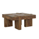 Samira Wooden Square Coffee Table Natural Sheesham - Furniture Now (CA)