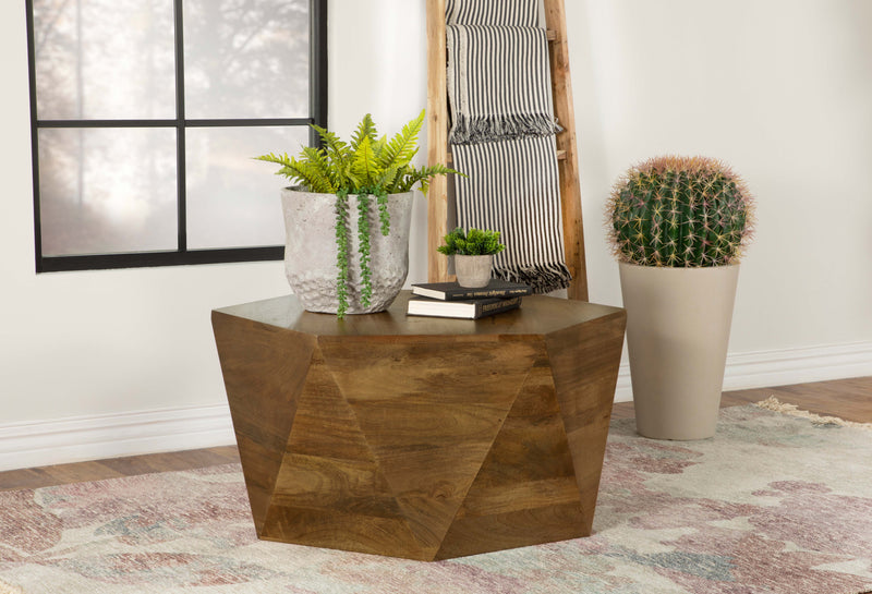 Zalika Hexagonal Coffee Table Natural - Furniture Now (CA)