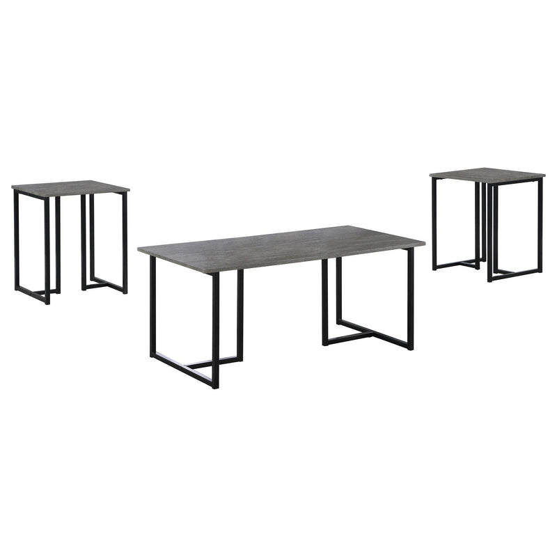 Nyla 3-piece Occasional Set Weathered Grey and Black - Furniture Now (CA)