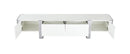 Larvik TV Stand White w/ Silver Frame