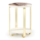 Aico Michael Amini Ariana Chairside Table, Gold - Furniture Now (CA)