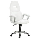 Bruce Adjustable Height Office Chair White and Silver - Furniture Now (CA)