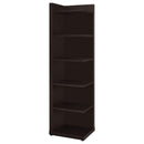 Pinckard 6-tier Corner Bookcase Cappuccino - Furniture Now (CA)