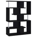 Hoover 5-tier Bookcase Black and Chrome - Furniture Now (CA)