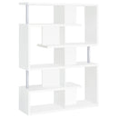 Hoover 5-tier Bookcase White and Chrome - Furniture Now (CA)