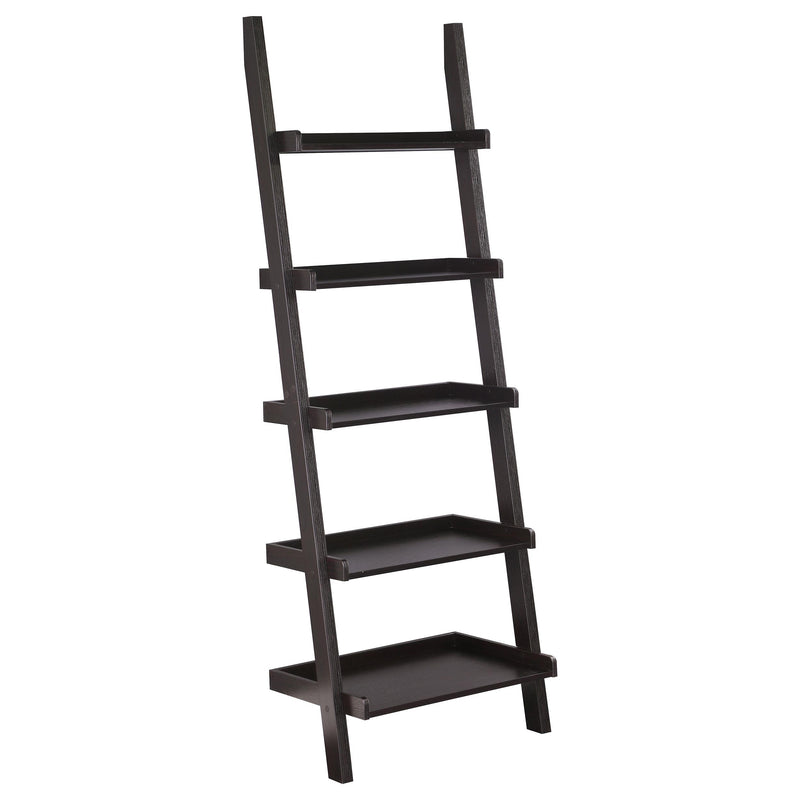 Colella 5-shelf Ladder Bookcase Cappuccino - Furniture Now (CA)