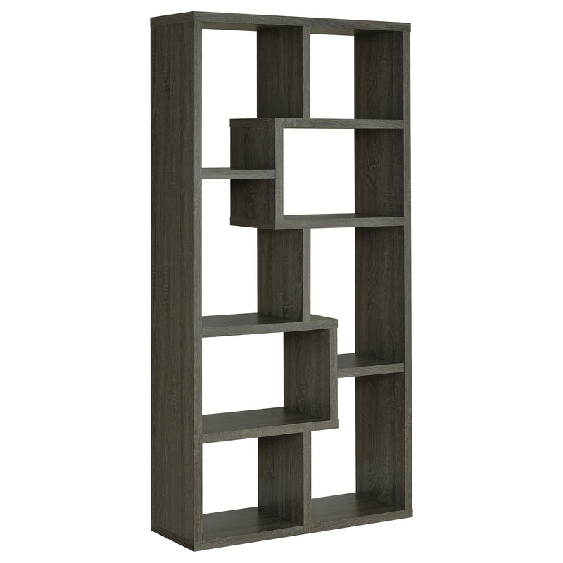 Theo 10-shelf Bookcase Weathered Grey - Furniture Now (CA)