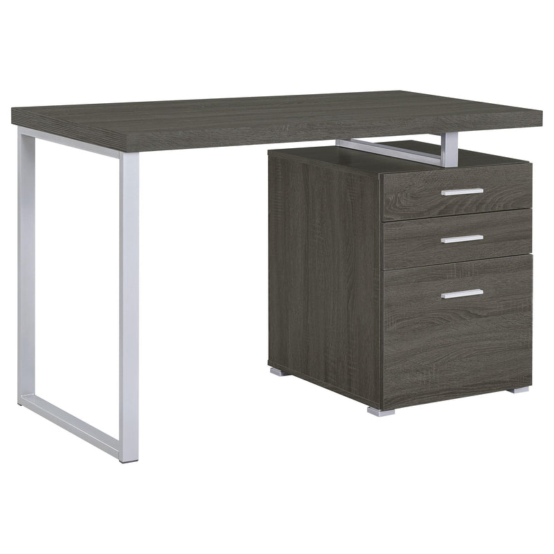 Brennan 3-drawer Office Desk Weathered Grey - Furniture Now (CA)