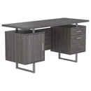 Lawtey Floating Top Office Desk Weathered Grey - Furniture Now (CA)