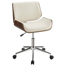 Addington Adjustable Height Office Chair Ecru and Chrome - Furniture Now (CA)