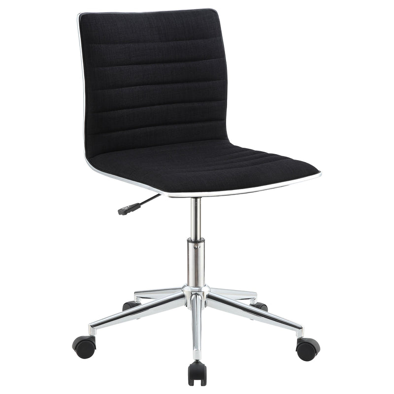 Chryses Adjustable Height Office Chair Black and Chrome - Furniture Now (CA)