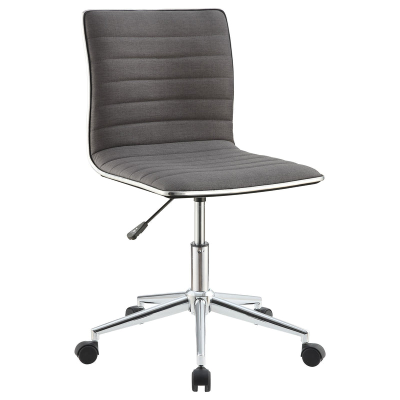 Chryses Adjustable Height Office Chair Grey and Chrome - Furniture Now (CA)