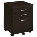 Skylar 3-drawer Mobile File Cabinet Cappuccino - Furniture Now (CA)