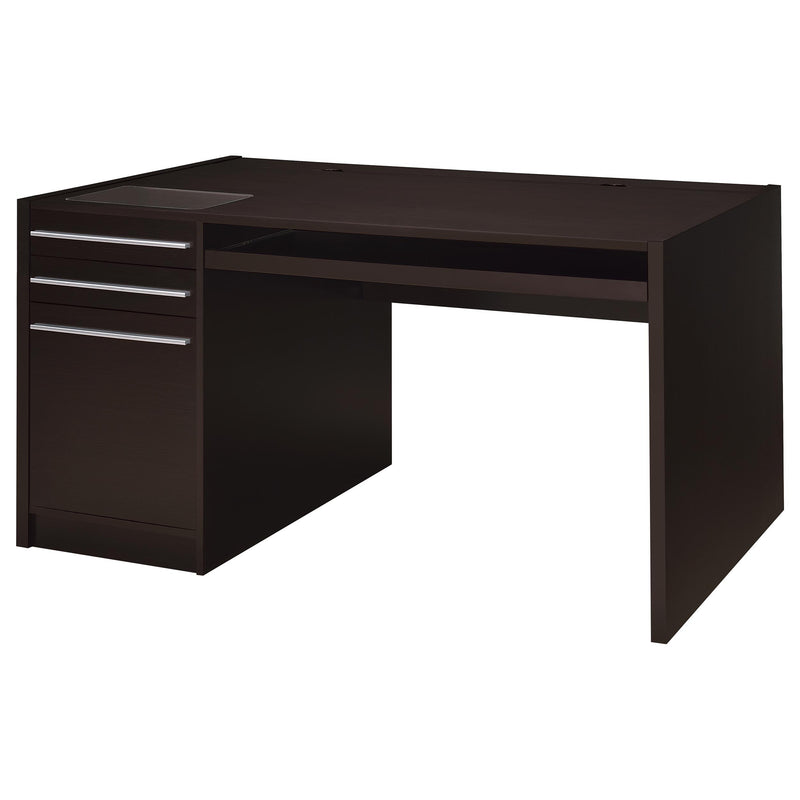Halston 3-drawer Connect-it Office Desk Cappuccino - Furniture Now (CA)