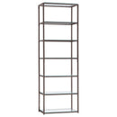 Kate 6-shelf Bookcase Black Nickel - Furniture Now (CA)