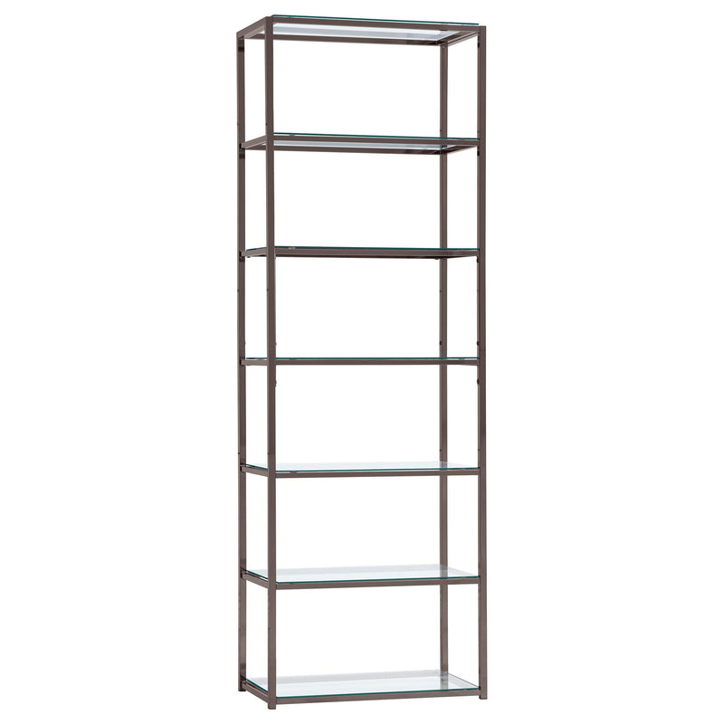 Kate 6-shelf Bookcase Black Nickel - Furniture Now (CA)