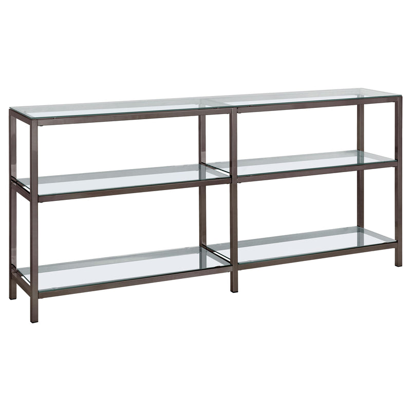 Kate 2-tier Bookcase Black Nickel - Furniture Now (CA)