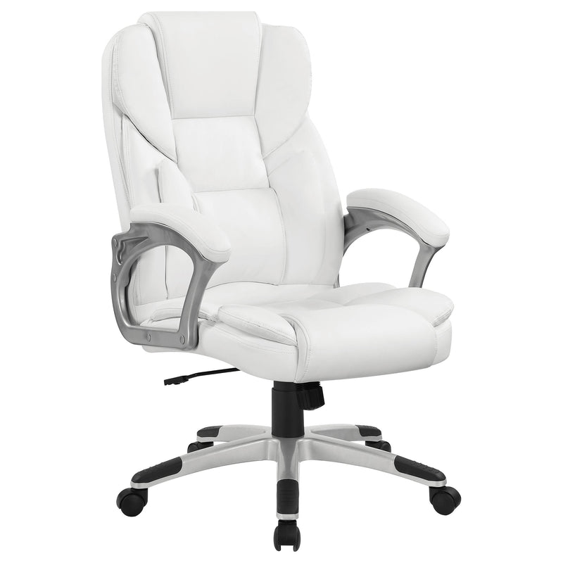Kaffir Adjustable Height Office Chair White and Silver - Furniture Now (CA)