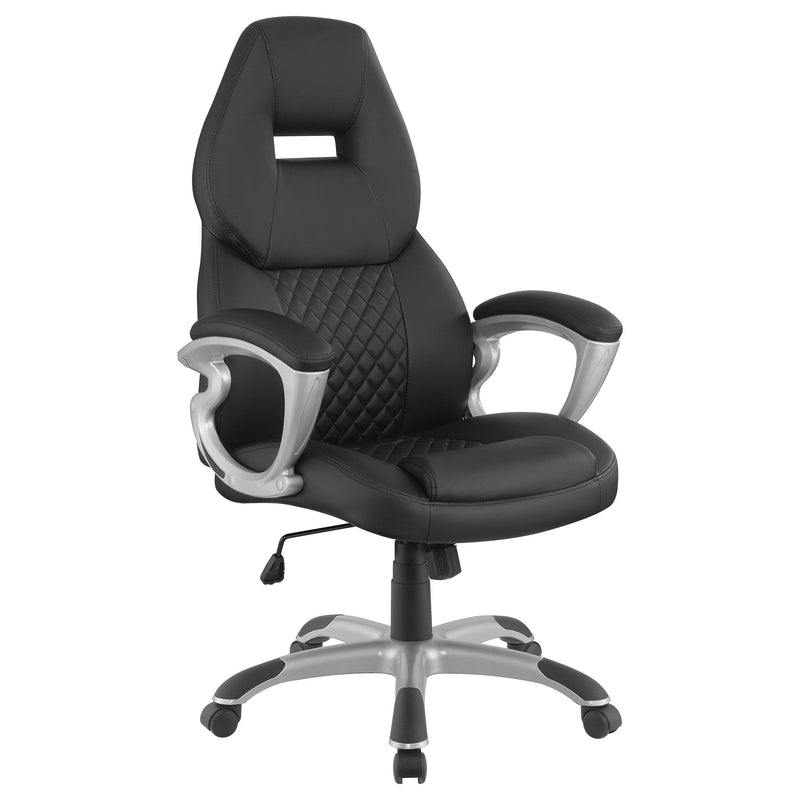 Bruce Adjustable Height Office Chair Black and Silver - Furniture Now (CA)