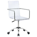 Amaturo Office Chair with Casters Clear and Chrome - Furniture Now (CA)