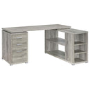 Yvette L-shape Office Desk Grey Driftwood - Furniture Now (CA)