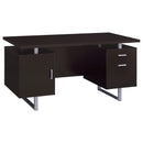 Lawtey Rectangular Storage Office Desk Cappuccino - Furniture Now (CA)