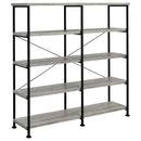 Analiese 4-shelf Open Bookcase Grey Driftwood - Furniture Now (CA)