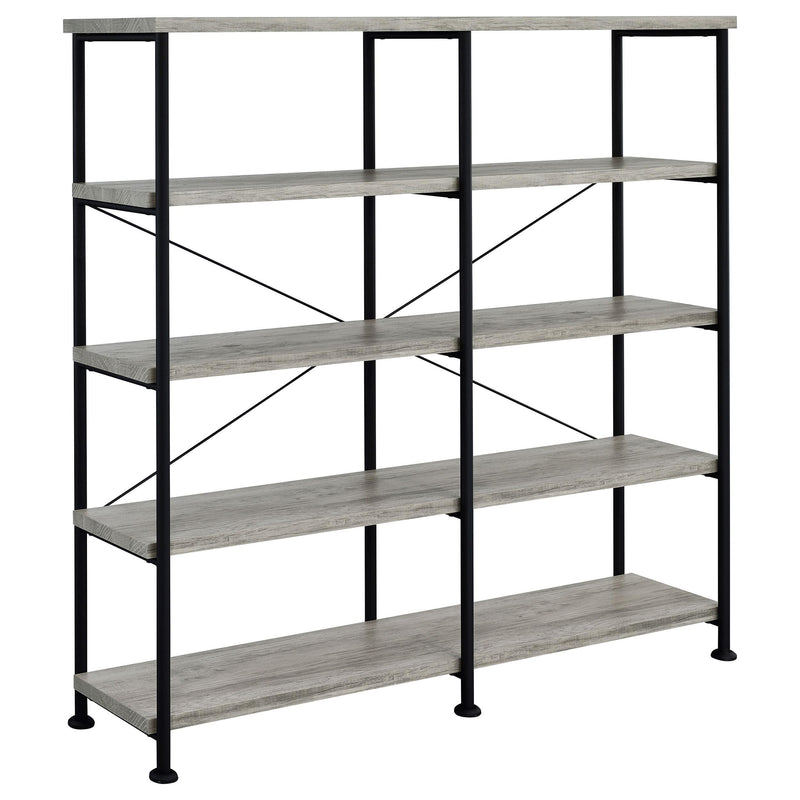 Analiese 4-shelf Open Bookcase Grey Driftwood - Furniture Now (CA)