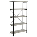 Analiese 4-shelf Bookcase Grey Driftwood - Furniture Now (CA)