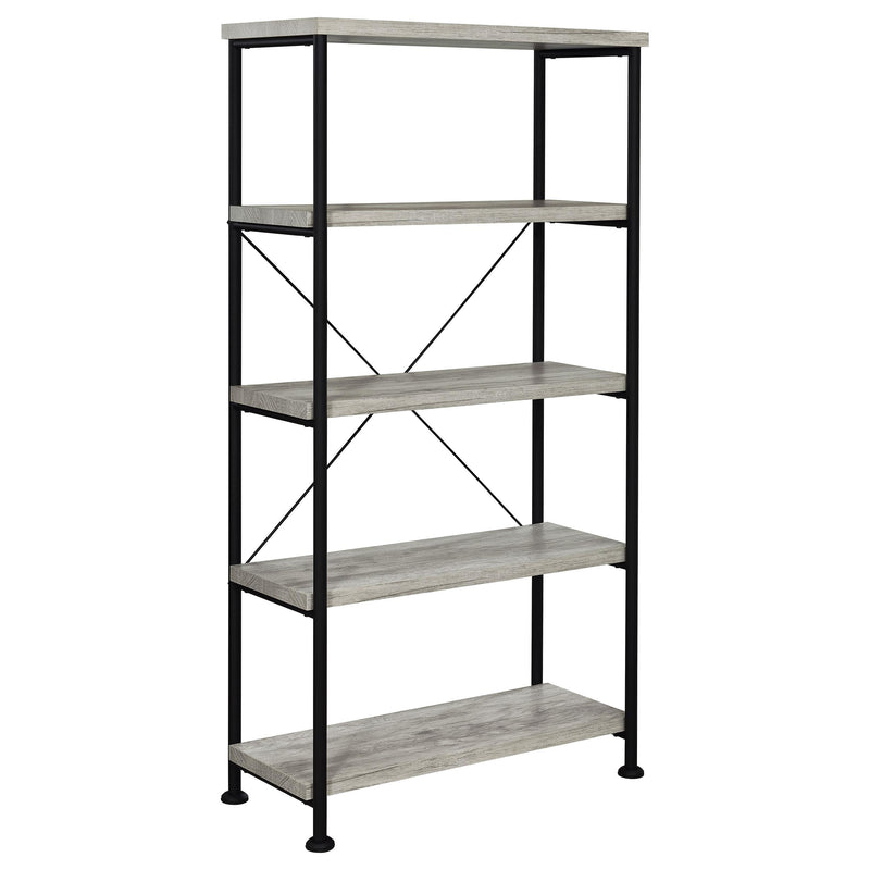 Analiese 4-shelf Bookcase Grey Driftwood - Furniture Now (CA)