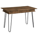 Sheeran Writing Desk with 4 Hidden Storages Rustic Amber - Furniture Now (CA)