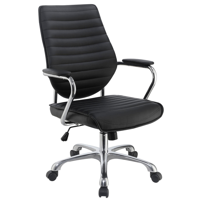 Chase High Back Office Chair Black and Chrome - Furniture Now (CA)