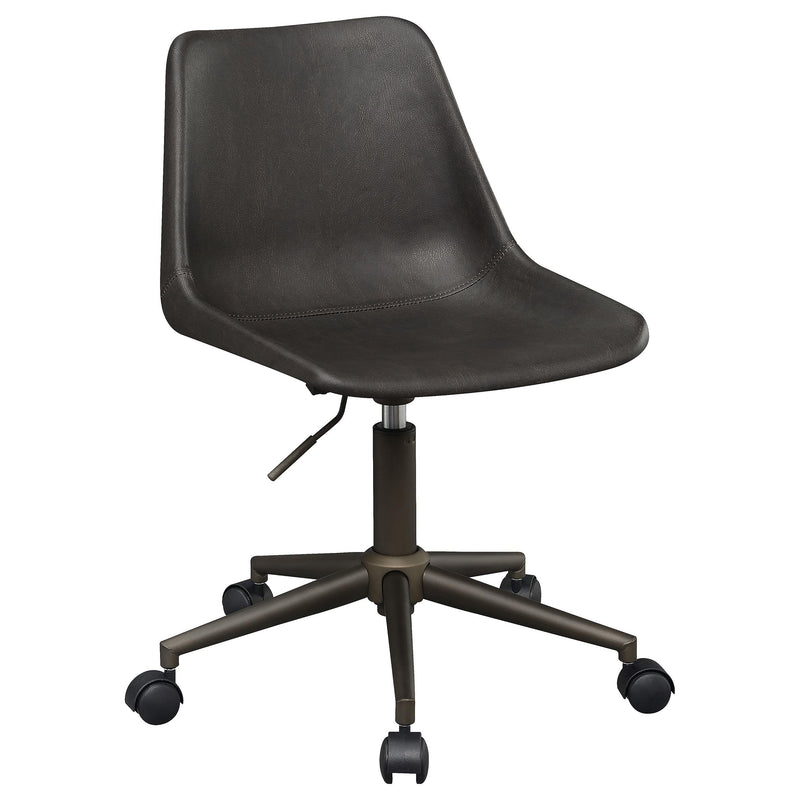 Carnell Adjustable Height Office Chair with Casters Brown and Rustic Taupe - Furniture Now (CA)
