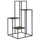 Rito 4-tier Display Shelf Rustic Brown and Black - Furniture Now (CA)