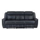 8516BU-3 - Double Reclining Sofa with Center Drop-Down Cup Holders, Magazine bag, Receptacles and USB Ports