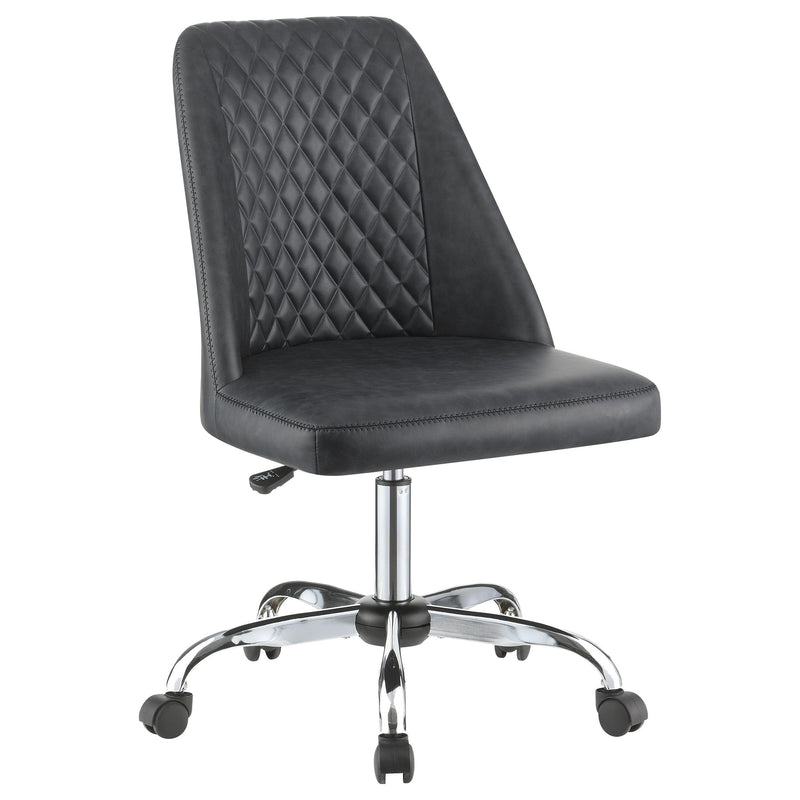 Althea Upholstered Tufted Back Office Chair Grey and Chrome - Furniture Now (CA)