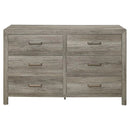 Mandan 6 Drawer Dresser in Weathered Gray 1910GY-5