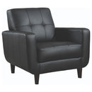 Aaron Padded Seat Accent Chair Black - Furniture Now (CA)