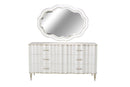 AICO London Place Wall Mirror in Creamy Pearl 9004260-112 image