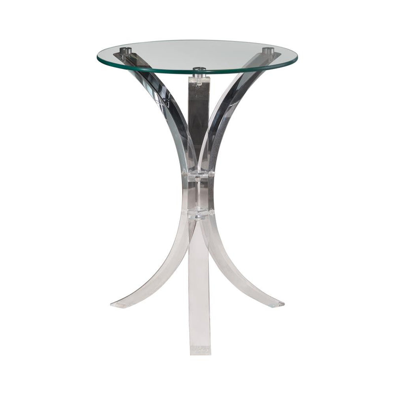 Emmett Round Accent Table Clear - Furniture Now (CA)