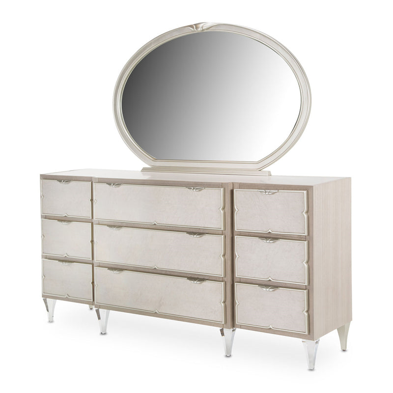 AICO Camden Court Mirror in Pearl - Furniture Now (CA)