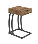 Troy Accent Table with Power Outlet Antique Nutmeg - Furniture Now (CA)