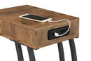 Troy Accent Table with Power Outlet Antique Nutmeg - Furniture Now (CA)