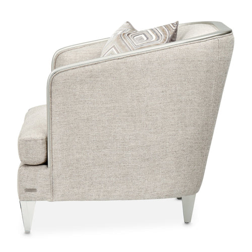 AICO Furniture Camden Court Chair and Half in Platinum - Furniture Now (CA)