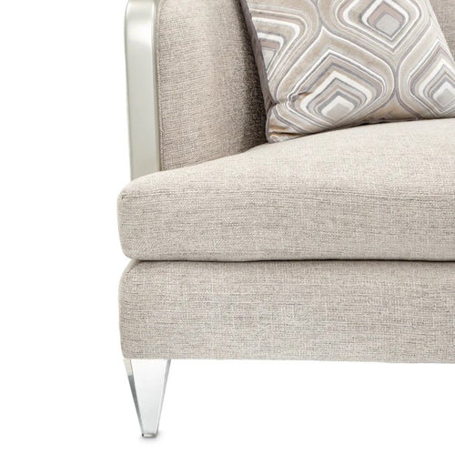 AICO Furniture Camden Court Chair and Half in Platinum - Furniture Now (CA)