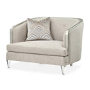AICO Furniture Camden Court Chair and Half in Platinum - Furniture Now (CA)