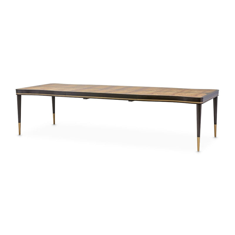 AICO Malibu Crest Rectangular Dining Table in Crotch Mahogany - Furniture Now (CA)